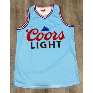 Coors Light Jersey Men's Large Light Blue Basketball Jersey Choose Chill Tank
